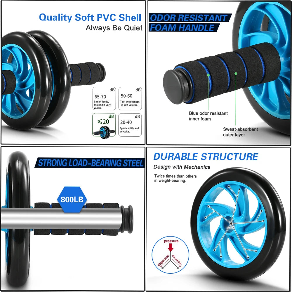 5-in-1 Ab Wheel Roller Kit