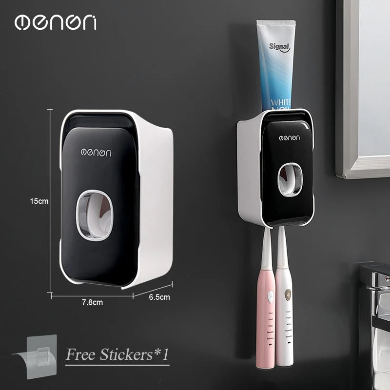 Toothpaste Dispenser Toothbrush Holder