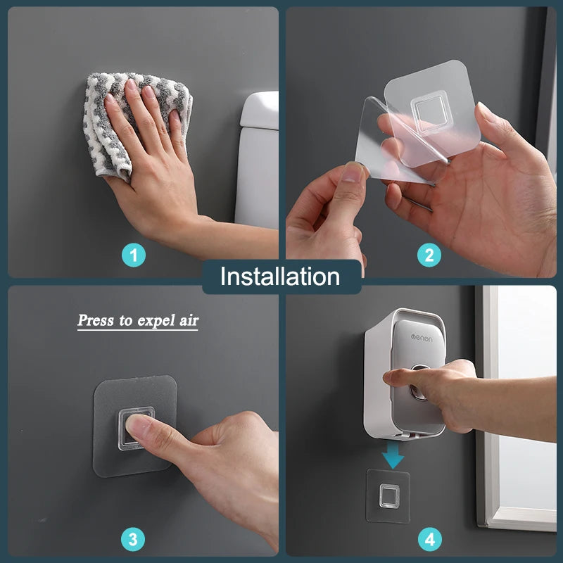 Toothpaste Dispenser Toothbrush Holder