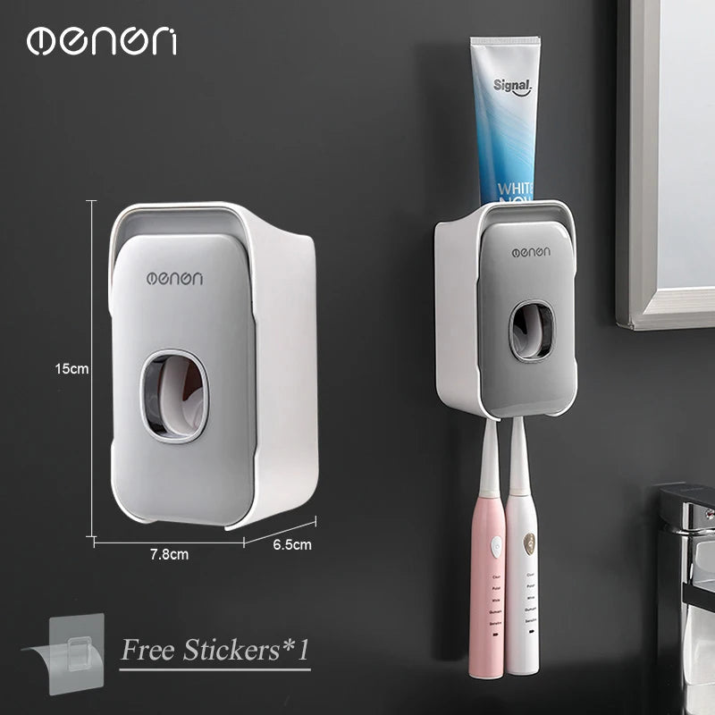 Toothpaste Dispenser Toothbrush Holder