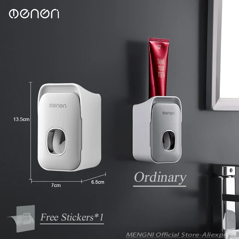 Toothpaste Dispenser Toothbrush Holder
