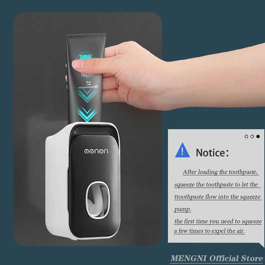Toothpaste Dispenser Toothbrush Holder